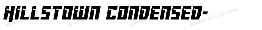 Hillstown Condensed字体转换